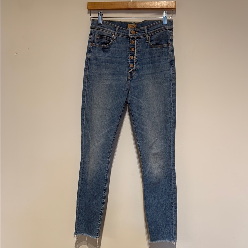 Mother Women's Blue High-Waisted Jeans